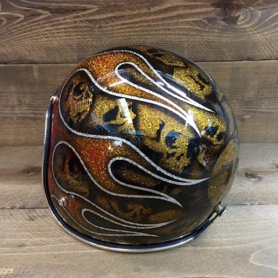 Skulls & Flames Gold and Orange