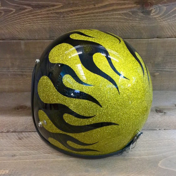 Flames Black & Acid Gold