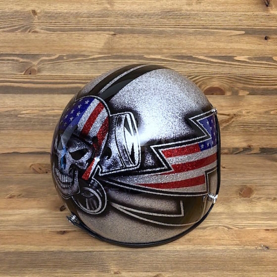 Skull Pistons & USA Flash Silver