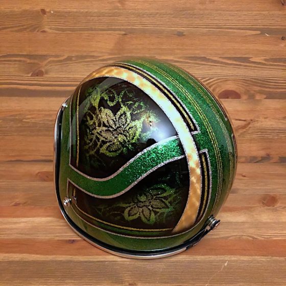 Kustom Green Lace and Multy Lines with Golden Leaf