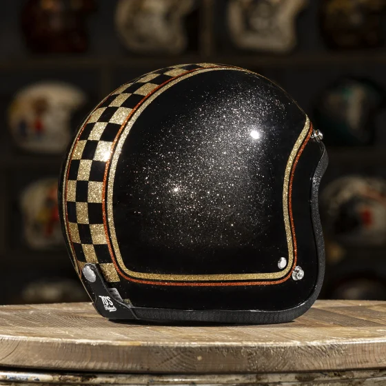 Checkered Black & Light gold