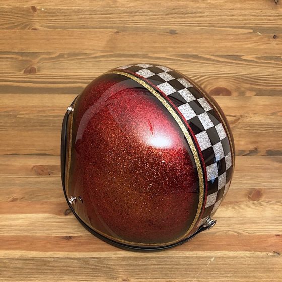 Checkered Red with Gold Lines
