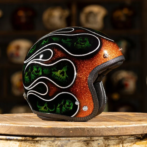 Skulls &amp; Flames 2014 Silver &amp; Green