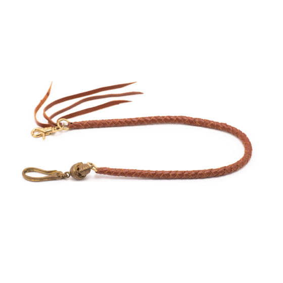 Treccia Marrone Chiaro Portafoglio con Accessorio