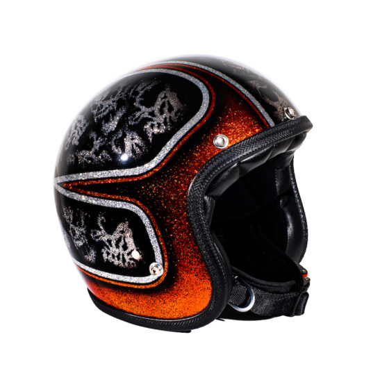 Skulls & Scallops Black & Orange