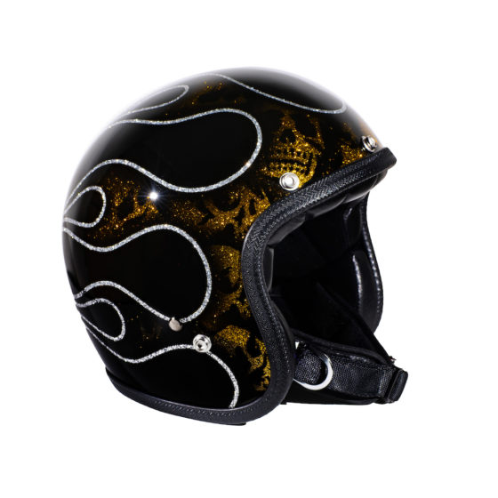 Skull & Flames Gold & Black