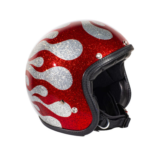 Flames Silver & Red