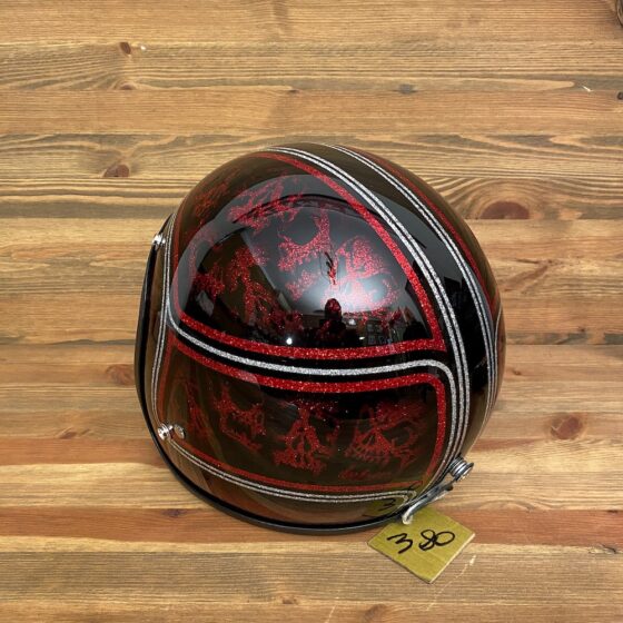 Kustom Skulls Red & Silver Lines