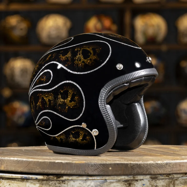 Skulls & Flames 2014 Solid black, Light Gold & Silver Lines0065