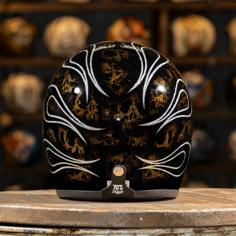 Skulls & Flames 2014 Solid black, Light Gold & Silver Lines0073