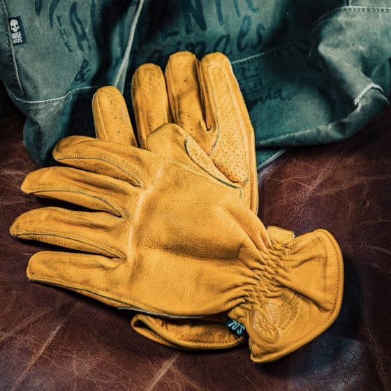Guanti moto in pelle Work