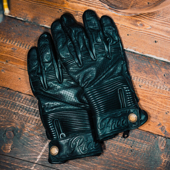 Guanti moto in pelle Ride Free Black