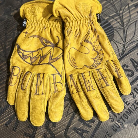 Bomb Away - Guanti Customized in pelle