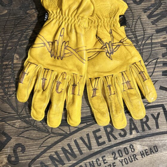 Fuck Yeah - Guanti Customized in pelle