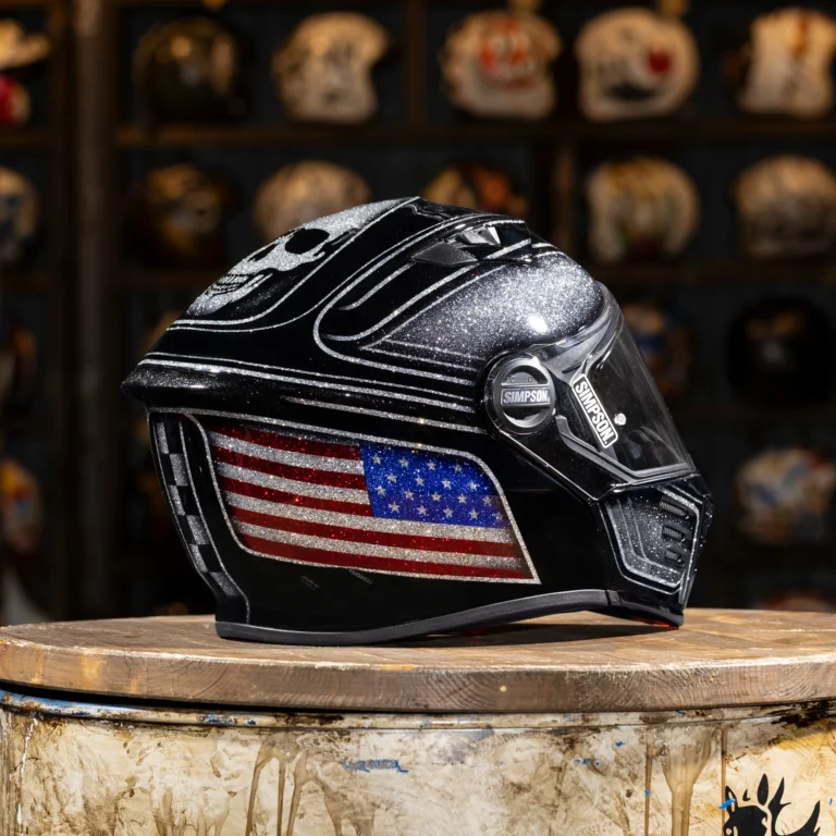 Simpson Skull &amp; USA Flag0027