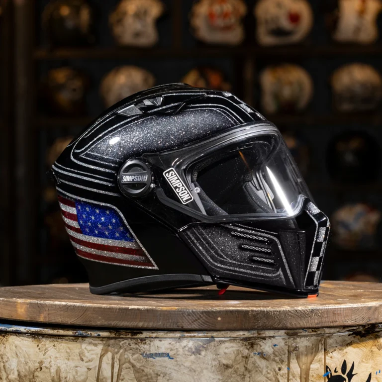Simpson Skull &amp; USA Flag0030