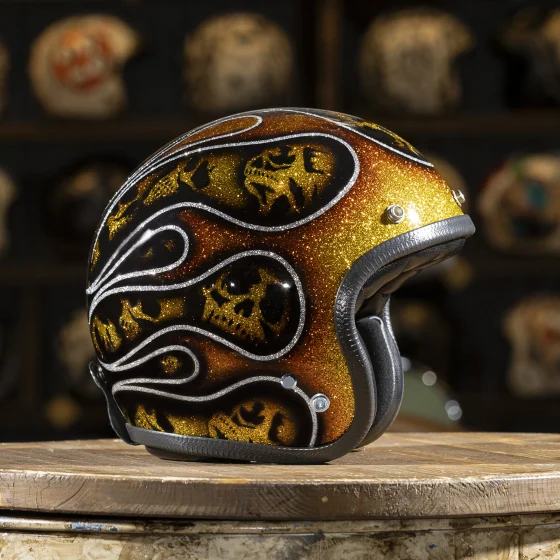 Skulls & Flames 2014 Light Orange & Gold